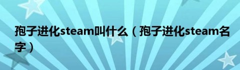 孢子在steam叫什么名字（steam上的孢子英文名字）