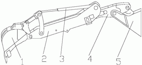 挖掘机机械臂图纸（挖掘机机械臂杠杆示意图）